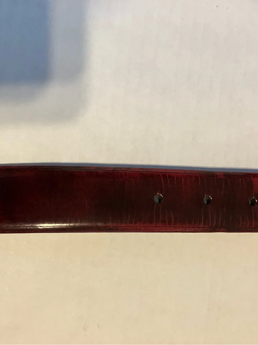 Daniel Cremieux  Leather Belt in Dark Burgundy with Silver Buckle 44 Italy made